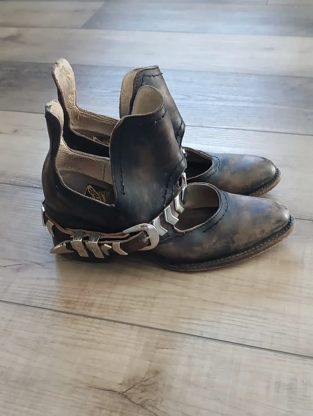Freebird by Steven Blade Leather Booties. Size 7